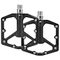 Miniatyrbillede 8 af 8: 1 par ZTTO mountainbikepedaler Aluminiumlegering Skridsikker cykelplatform flade pedaler (sort)