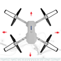 Pikkukuva 6 / 8: LSE525 Taitettava kaksikamerallinen drone korkean resoluution kuvaamisella Quadcopter RC drone (harmaa)