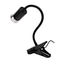 Miniatyrbillede 3 af 8: Reptilklemme Varmelampe Professionel Justerbar UVA UVB Reptil Lys med Lang Lampehælder UK-stik 220V Sort