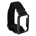 Miniatyrbild 2 av 8: Flätad Loop Strap för Mi Band 7 Pro Justerbar Elastisk Nylon Loop Armband med Skyddsram Svart Bandfodral