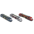 Miniatyrbillede 7 af 8: 3 stk Børne Simulerings Glidebil Legetøj Børn Legering Bilmodel Dekoration Pædagogisk Legetøj((RødHvidBlå) 3 stk)