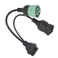 Pikkukuva 7 / 8: OBD2-kaapeli kuorma-autoille OBDII 16-nastainen naaras 6-nastainen J1708 9-nastainen J1939 jakaja Y diagnostiikkaskannerikaapeli autoille ja kuorma-autoille