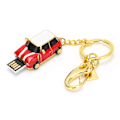 Miniatyrbild 1 av 8: U Disk USB 2.0 Bilmodell Flash Drive Minne Tecknad Metall Gåva Datortillbehör Röd 64GB