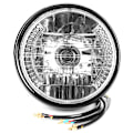 Miniatyrbillede 1 af 8: 7' H4 Motorcykel Forlygte Blinklys LED Front Blinklys Lampe