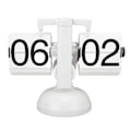 Miniatyrbild 6 av 8: Flip Clock Large Number Batteridriven 304 rostfritt stål Bordsskiva Retro Flip Clock för hemmakontor 24 timmar Helvit