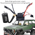 Pikkukuva 8 / 8: Surpass Hobby 3650 Harjaton Moottori 60A ESC Musta Vedenkestävä Sarja Sopii 1/10 RC-autolle (2300KV)