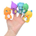 Miniatyrbild 5 av 8: 5 st Animal Finger Puppet Leksak Vinyl Olika färger Dinosaur Finger Puppet Kit för barn