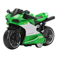 Miniatyrbillede 1 af 8: Træk Tilbage Motorcykler Legetøj Innovativ Simulering Legering Motorcykelmodel til Børn Gaver Samling Grøn