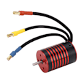 Pikkukuva 4 / 8: GTSKYTENRC 2838 Harjaton Moottori 4 Napaa RC Harjaton Moottori 1/14 1/16 RC Autolle Osa Musta Punainen 3200KV