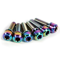 Pikkukuva 5 / 8: M5 x 18 mm titaaniset pyörän ohjaustangon ruuvit Pultit välikappaleilla Pyöräpaket 6 kpl (sateenkaari)
