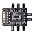 Miniatyrbild 6 av 8: Datorfläktnav Splitter 8-vägs Hastighetsregulator 3-stifts Förlängningskabel SATA-gränssnitt
