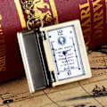 Miniatyrbillede 2 af 7: Mode Kvinder Pige Lommeur Bog Legering Kvarts Lommeur