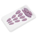 Pikkukuva 6 / 8: 24 kpl Nail Art -vinkkejä Setti Matt Puhdas Väri Teko-kynnet Täyspeite Vääri Kynnet F125