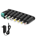 Miniatyrbillede 6 af 8: Strømforsyningsadapter 12V 2A LED-strimler skiftende oplader med 8 DC-konverteringsstik 100-240V US-stik