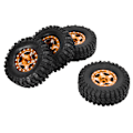 Miniatyrbillede 4 af 8: 4ST 1in 1/24 RC dæk Gummi RC bilhjul Crawler dæk til Axial SCX24 90081 AXI00001 AXI00002 Guld