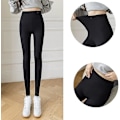 Miniatyrbillede 4 af 5: Vintervarme Fleece Leggings til Kvinder, Slanke Termiske Tights (Sort, Størrelse M til 3XL)