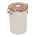 Miniatyrbillede 2 af 8: Kaffebeholder 1,8L rustfrit stål Lufttæt opbevaringsbeholder til kaffebønner med dagskontrol stålske til te, mel, korn, sukker Beige