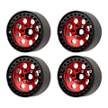 Miniatyrbilde 7 av 8: 4 stk RC hjulfelg 1,9 tommer aluminiumslegering stabil RC bil hjulnav for Axial SCX10 II III Rød