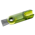 Miniatyrbild 7 av 8: 3 i 1 kopp lock rengöringsborste ABS Halkfritt grepp Transparent grön multifunktionell kopp rengöringsverktyg för isolerad mugg