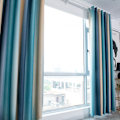 Miniatyrbild 5 av 8: Stripe Gradient Fönster Gardin Panel Vardagsrum Sovrum Hotell Divider Shade Gardin (#1)