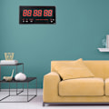 Miniatyrbillede 3 af 8: Digital vægur LED Elektrisk kalender Vægur med Noctilucence Hjem soveværelse Kontor EU-stik 110‑220V