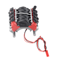 Miniatyrbillede 2 af 8: V8 1/10 RC Simuleret Motorhjelm Køler Motorblæser Universal Tilbehør til Trx4/scx10/scx10II