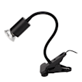 Miniatyrbillede 4 af 8: Reptilklemme Varmelampe Professionel Justerbar UVA UVB Reptil Lys med Lang Lampehælder UK-stik 220V Sort