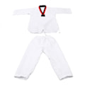 Miniatyrbild 5 av 8: Taekwondo Uniform Randig modell Polyester Bomull med Bälte Kampsport Träningskläder för nybörjare idrottare Träning L