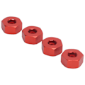 Pikkukuva 2 / 8: 4 kpl 5 mm - 12 mm yhdistyspyörän navan kuusiokoloadapteri lisävaruste WPL D12 1/10 RC-kuorma-autoille Punainen