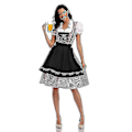 Pikkukuva 1 / 5: Perinteinen saksalainen ruudullinen Dirndl-mekko Oktoberfest-asu naisille XS Musta