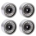 Miniatyrbilde 5 av 8: 4 stk metall 1,9 tommers hjulfelger 10 firkantet hull nav for AXIAL SCX10 1/10 RC klatring CartTitanium Farge