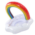 Miniatyrbild 4 av 8: Baby Simning Float Rainbow Uppblåsbar Barn Simring med Safety Float Seat