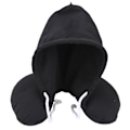 Miniatyrbillede 1 af 8: Rejsekudde Komfortabel bærbar Memory Foam U-formet flyvemaskine bil Hoved Nakkepude Sort
