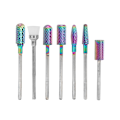Miniatyrbilde 4 av 8: 7 stk Profesjonelle Nail Art-slipehoder Død hudfjerning Neglesliping Polerhoder Farge Wolfram Stål slipehoder