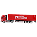 Miniatyrbillede 4 af 8: 1:48 Legering Container Truck Model Legetøj Højsimulering Børnebil Legetøj Køretøjer Rød Container Truck Model