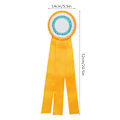 Miniatyrbild 6 av 8: Generös Rosettband-Märkesnål Vinnare Medalj Klass Trofé Utmärkelse Gul