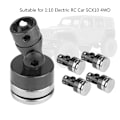 Miniatyrbilde 8 av 8: 4ST Aluminium Magnetisk Stealth Usynlig Kroppspol Mount for SCX10 4WD 1:10 RC Bil Svart