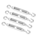 Miniatyrbillede 2 af 8: 4 stk. krog til krog spændeskruer i rustfrit stål hardware til kabeltrådspænding M6