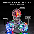 Miniatyrbillede 2 af 8: LED Fidget Spinner Legetøj Klar LED Lys Op Fidget Finger Terning Anti Stress Release Legetøj til Børn Voksne