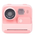 Miniatyrbillede 4 af 8: K27 Kids Instant Kamera Forreste Bageste Dobbelt Linse Selfie Video Papir Instant Print Kamera med snor Pink Uden hukommelseskort
