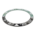 Miniatyrbild 2 av 8: 38 mm diameter GMT klocka Bezel Insert Ring Svart Grön Bas Vit Karaktär Keramisk Bezel Insert Base Ring