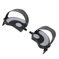 Miniatyrbillede 3 af 8: 2 stk. motionscykelpedaler med stropper PP PVC rustfrit stål Universal justerbare motionscykelpedaler Clips til hjemmegymnastikcykling