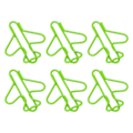 Miniatyrbillede 4 af 8: 100 stk. Søde papirclips, flyformet design, belagt tråd, lyse farver, dekorative papirclips til scrapbog, kort, papirhåndværk, grøn