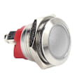 Miniatyrbillede 2 af 8: 0,6 tommer LED-indikator Bright Signal Light Brandhæmmende Base IP66 Vandafvisende Universal (Hvid)
