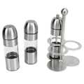 Miniatyrbillede 7 af 8: Krydderflaske i rustfrit stål Multifunktionel fødevarekvalitet genopfyldbar rustfri salt- og peberbeholder Sæt Krydderflaske X 2, kværn X 1