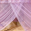 Miniatyrbillede 5 af 8: Luksus Prinsesse Firkantet Sengehimmel Myggenet Baldakin Sengetøj (S)