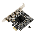 Miniatyrbild 1 av 8: PCIE till USB-expansionskort 4 USB 3.0-portar 5Gbps Höghastighets självdriven USB3.0 Hub Controller för Win för Linux