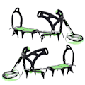Miniatyrbilde 4 av 8: Et par BRS-S1A lysegrønne 14 lange tenner anti-skli ispigger sko grep pigger crampons for fotturer klatring