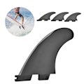 Miniatyrbillede 3 af 8: Forøg Tail Rudder Split Sport Surfing Surfboard Kanoer Fin Tilbehør Sort
