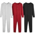 Herr One Piece Långkalsonger Nattpyjamas g20242138540 Red Red M
